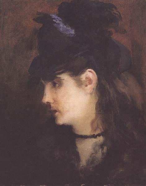Edouard Manet Portrait de Berthe Morisot (mk40) oil painting picture